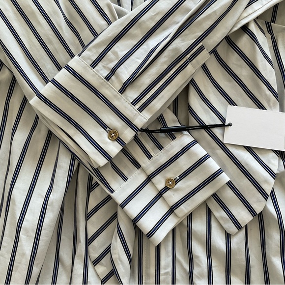 Blue and White Striped Calvin Klein Dress - Picture 3 of 12